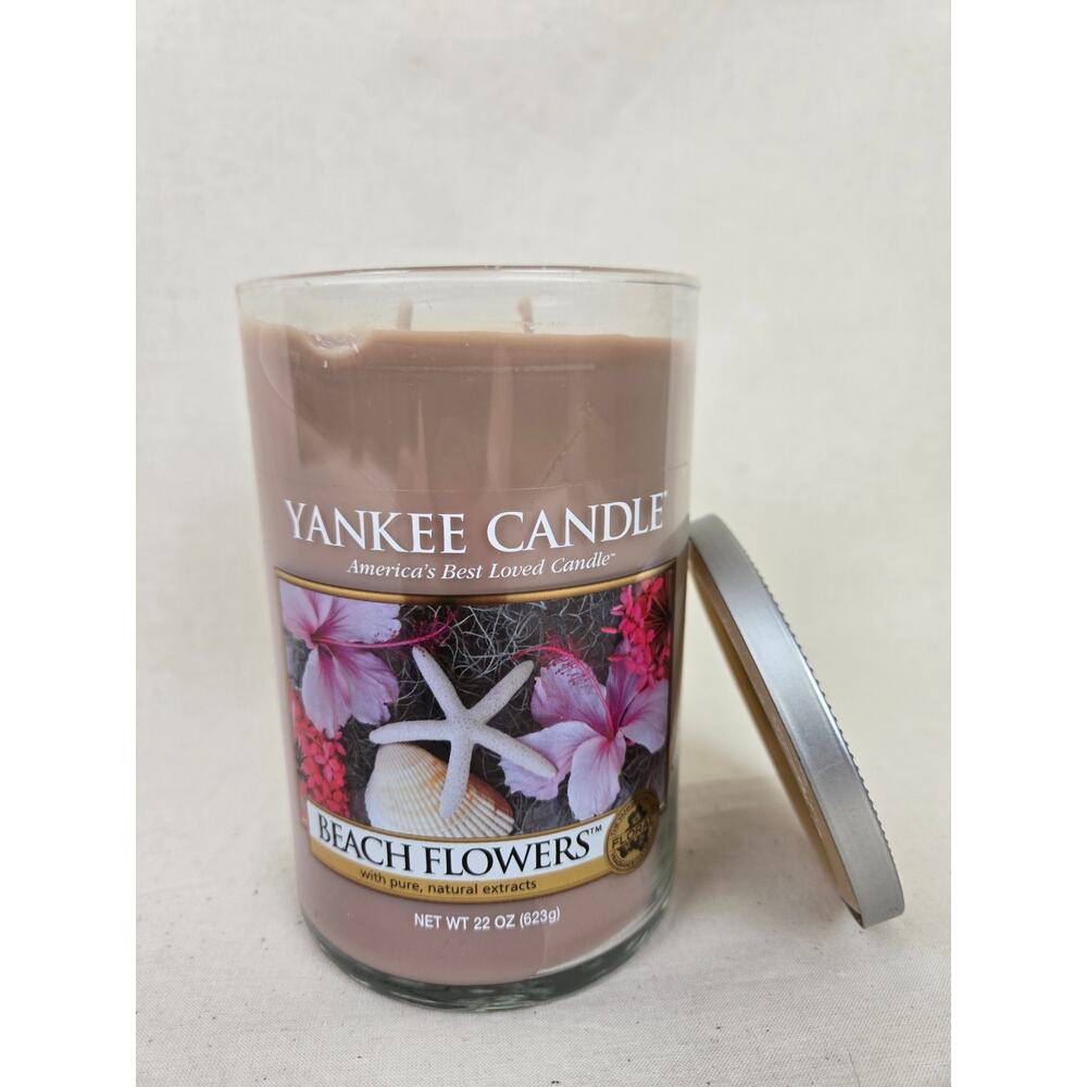 Yankee Candle Beach Flowers Large 2-Wick Tumbler Jar 22oz Candle NEW